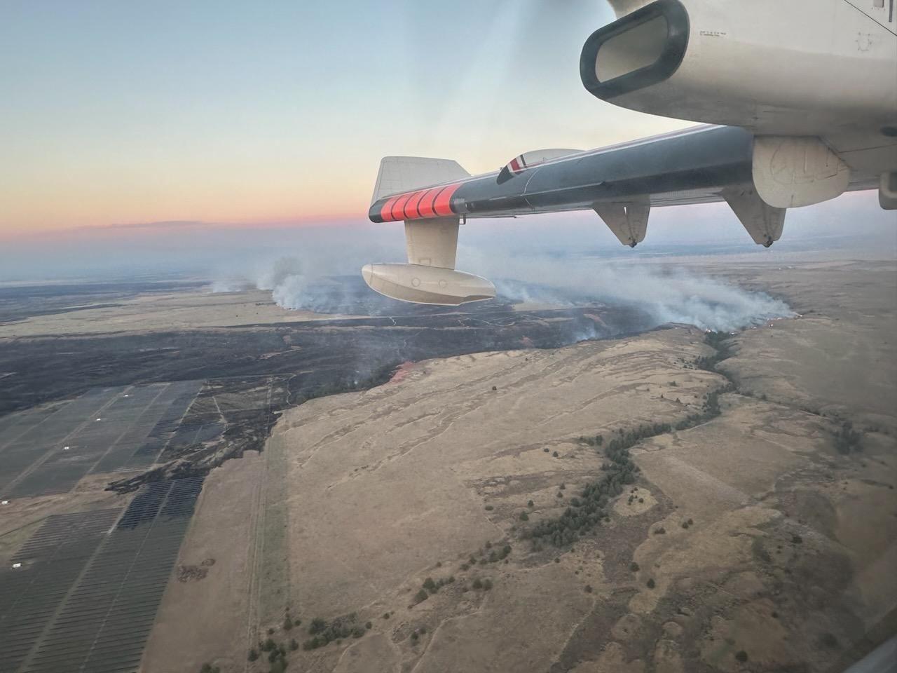 Aerial View of Bighorn Fire, 2024